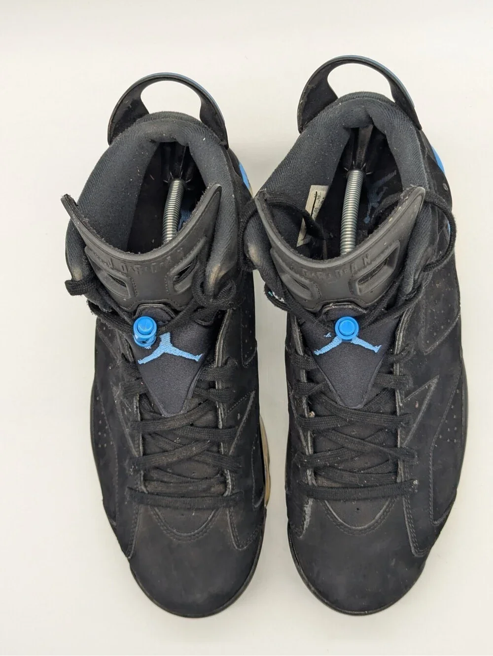 Air Jordan 6 Retro UNC Mens Size 12 Black Blue 384664-006 Sneakers 2017 Tar Heel